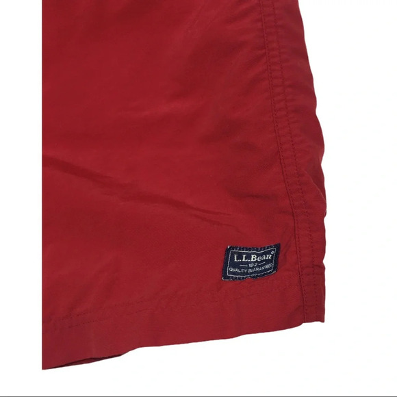 SH168 L.L. Bean Trendy Red Swim Trunks 40 - Picture 4 of 6